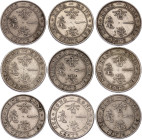 Hong Kong 9 x 10 Cents 1935
KM# 19, N# 7758; George V; VF/AUNC