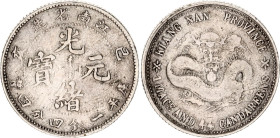 China Kiangnan 20 Cents 1899 (36)
Y# 143a.2, N# 296909; Silver 5.24 g.; XF-