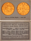 China Kwangtung 10 Cash 1900 - 1906 (ND) German Collector's Coin Card
Y# 193, N# 20016; Foil Coin; Rare German Card