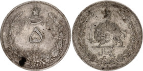 Iran 5 Rials 1931 AH 1310
KM# 1131, N# 8950; Silver; Reza Shah; AUNC