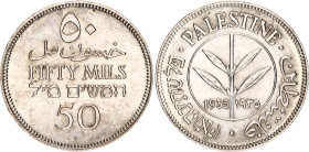 Palestine 50 Mils 1935
KM# 6, N# 8550; Silver; UNC with mint luster
