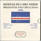 Cabo Verde Mint Set of 6 Coins 1994
1 - 5 - 10 - 20 - 50 - 100 Escudos 1994; "Ship Collection"; With original package; BUNC
