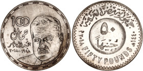 Egypt 50 Pounds 2019 AH 1440
N# 175508; Silver; 100 year anniversary of the birth of Gamal Abdel Nasser; UNC with full mint luster