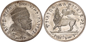 Ethiopia 1 Birr 1903 EE 1895 Collector's Copy
KM# 19, N# 17175; White Metal 26.58 g.; Menelik II; UNC