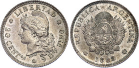 Argentina 20 Centavos 1883
KM# 27, N# 8160; Silver; UNC