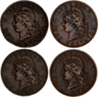 Argentina 4 x 2 Centavos 1891 - 1896
KM# 33, N# 2220; F-XF