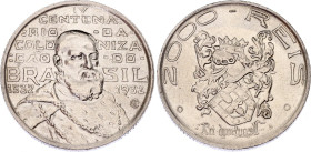 Brazil 2000 Reis 1932
KM# 532, N# 14492; Silver; 400th Anniversary of Colonization; UNC with mint luster