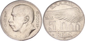 Brazil 5000 Reis 1938 Overstrike
KM# 543, N# 4335; Silver; Santos Dumont; XF+