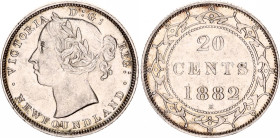 Canada Newfoundland 20 Cents 1882 H
KM# 4, N# 1304; Silver; Victoria; Heaton's Mint, Birmingham; AUNC