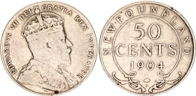 Canada Newfoundland 50 Cents 1904 H
KM# 11, Schön# 5, N# 4585; Silver; Edward VII; Heaton's Mint, Birmingham; VF