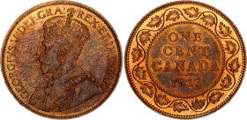 Canada 1 Cent 1913
KM# 21, Schön# 19, N# 437; Bronze; George V; Ottawa Mint; UNC