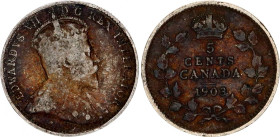 Canada 5 Cents 1903
KM# 13, N# 418; Silver; Edward VII; VF, original toning