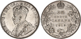 Canada 50 Cents 1919
KM# 25, N# 313; Silver; George V; XF+