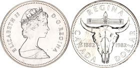 Canada 1 Dollar 1982
KM# 133, N# 6786; Silver; Elizabeth II; 100th Anniversary of the city of founding of the city of Regina, Saskatchewan; UNC