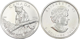 Canada 5 Dollars 2012
KM# 1164, N# 24762; Silver; Elizabeth II; Cougar; UNC