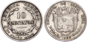 Costa Rica 5 - 10 Centavos 1890 HEATON
KM# 128, 129; Silver; VF+/XF-