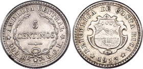 Costa Rica 5 Centimos 1912
KM# 145, N# 8735; Silver; UNC with full mint luster