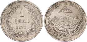 Honduras 1 Real 1870 A
KM# 33, N# 22419; XF/AUNC