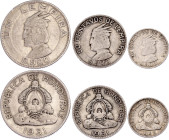 Honduras 50 Centavos & 1 Lempira 1931
KM# 74, 75; Silver; VF/XF