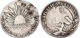 Mexico 2 Reales 1844 Pi AM
KM# 374.11, N# 15077; Silver; F/VF