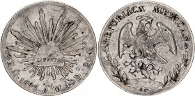 Mexico 8 Reales 1895 Mo AM
KM# 377.10, N# 7394; Silver ; AUNC