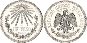 Mexico 1 Peso 1940 M
KM# 455, N# 4382; Silver; UNC with minor hairlines