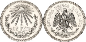 Mexico 1 Peso 1943 M
KM# 455, N# 4382; Silver; UNC