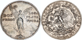 Mexico 2 Pesos 1921 Mo
KM# 462, N# 15039; Silver; 100th Anniversary of Independence; XF
