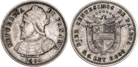 Panama 10 Centesimos 1904
KM# 3, N# 5166; Silver; XF