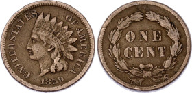 United States 1 Cent 1859
KM# 87, N# 4567; VF+