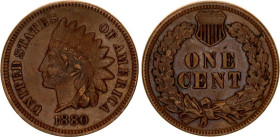 United States 1 Cent 1880
KM# 90a, Schön# 117a, N# 2356; Bronze; "Indian Head Cent"; Philadelphia Mint; AUNC-