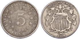 United States 5 Cents 1882
KM# 97, N# 4411; "Shield Nickel"; XF