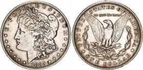 United States 1 Dollar 1885
KM# 110, N# 1492; Silver; VF+/XF-