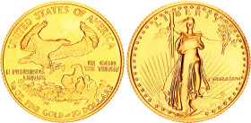 United States 10 Dollars 1987 MCMLXXXVII
KM# 217, Fr# B3, N# 25416; Gold (.917) 8.48 g.; "American Gold Eagle"; Philadelphia Mint; UNC Luster