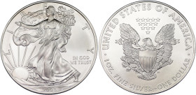 United States 1 Dollar 2008
KM# 273, Schön# 216, N# 1493; Silver; "American Silver Eagle"; Bullion Coin; Philadelphia Mint; UNC