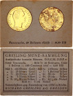 Venezuela 20 Bolivares 1912 German Collector's Coin Card
Y# 32, N# 42581; Foil Coin; Rare German Card
