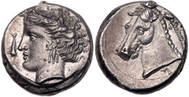 Sicily, Entella. Silver Tetradrachm (16.92 g), ca. 320/15-300 BC. AU
