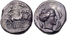Sicily, Lilybaion. Silver Tetradrachm (17.29 g), ca. 350-310 BC. VF