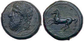 Sicily, Syracuse. Timoleon and the Third Democracy. Æ Dilitron (20.01 g), 344-317 BC. EF