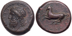 Sicily, Syracuse. Timoleon and the Third Democracy. Æ Dilitron, 25 mm,(19.29 g), 344-317 BC. EF