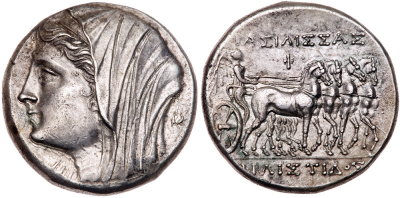 Sicily, Syracuse. Philistis, wife of Hieron II. Silver 16 Litrai (13.56 g), 275-...