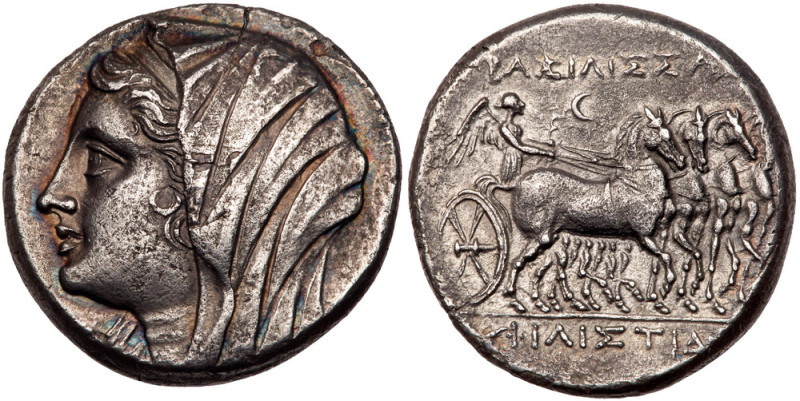 Sicily, Syracuse. Philistis, wife of Hieron II. Silver 16 Litrai (13.03 g), 275-...