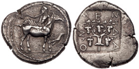 Macedonia, Mende. Silver Tetradrachm (17.19 g), ca. 460-425 BC. VF