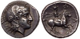 Thessaly, Pharsalos. Silver Drachm (5.98 g), ca. 420-390 BC.. AEF