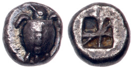 Islands off Attica, Aegina. Silver Obol (0.95 g), ca. 510-490 BC. EF