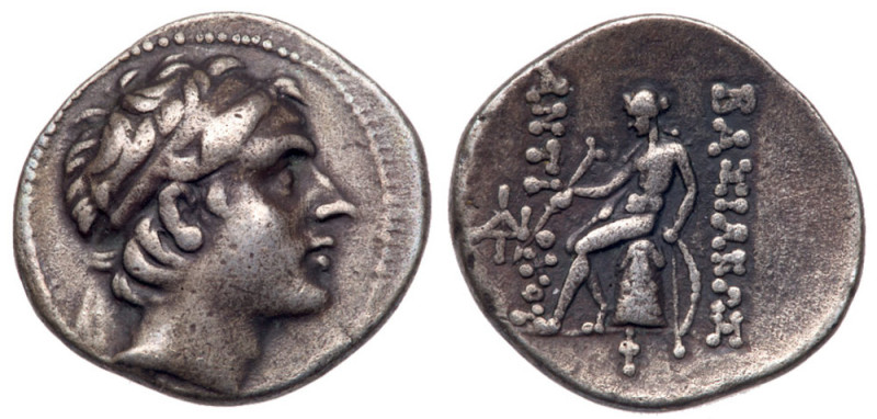 Seleukid Kingdom. Antiochos III, "The Great", 222-187 BC. Silver Drachm (4.12 g...
