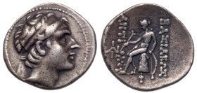 Seleukid Kingdom. Antiochos III, The Great, 222-187 BC. Silver Drachm (4.12 g).. VF