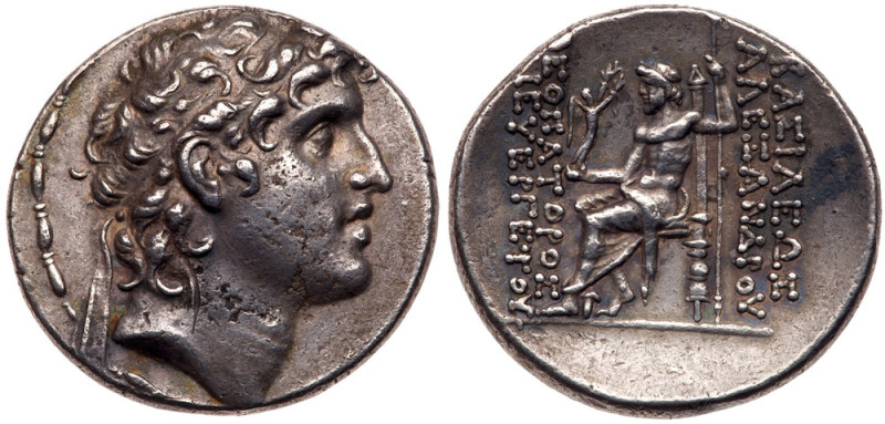 Seleukid Kingdom. Alexander I Balas, 152/1-145 B.C. Silver Tetradrachm (16.77 g)...