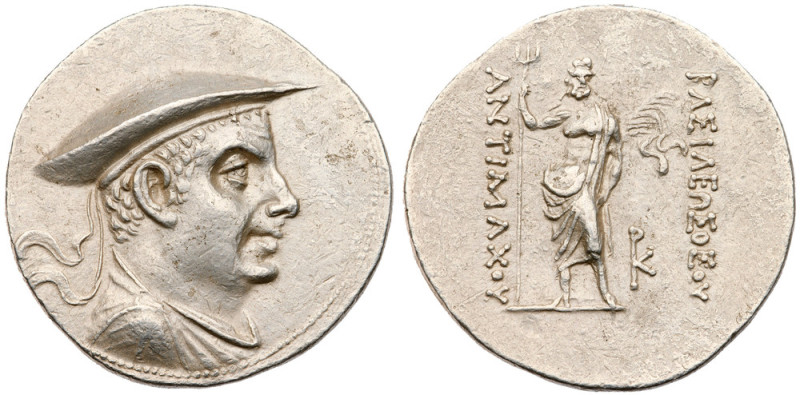 Kingdom of Baktria. Antimachos I Theos, ca. 180-170 BC. Silver Tetrdrachm (16.93...