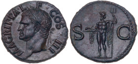 Agrippa (grandfather of Caligula). AE As (11.86 g). EF